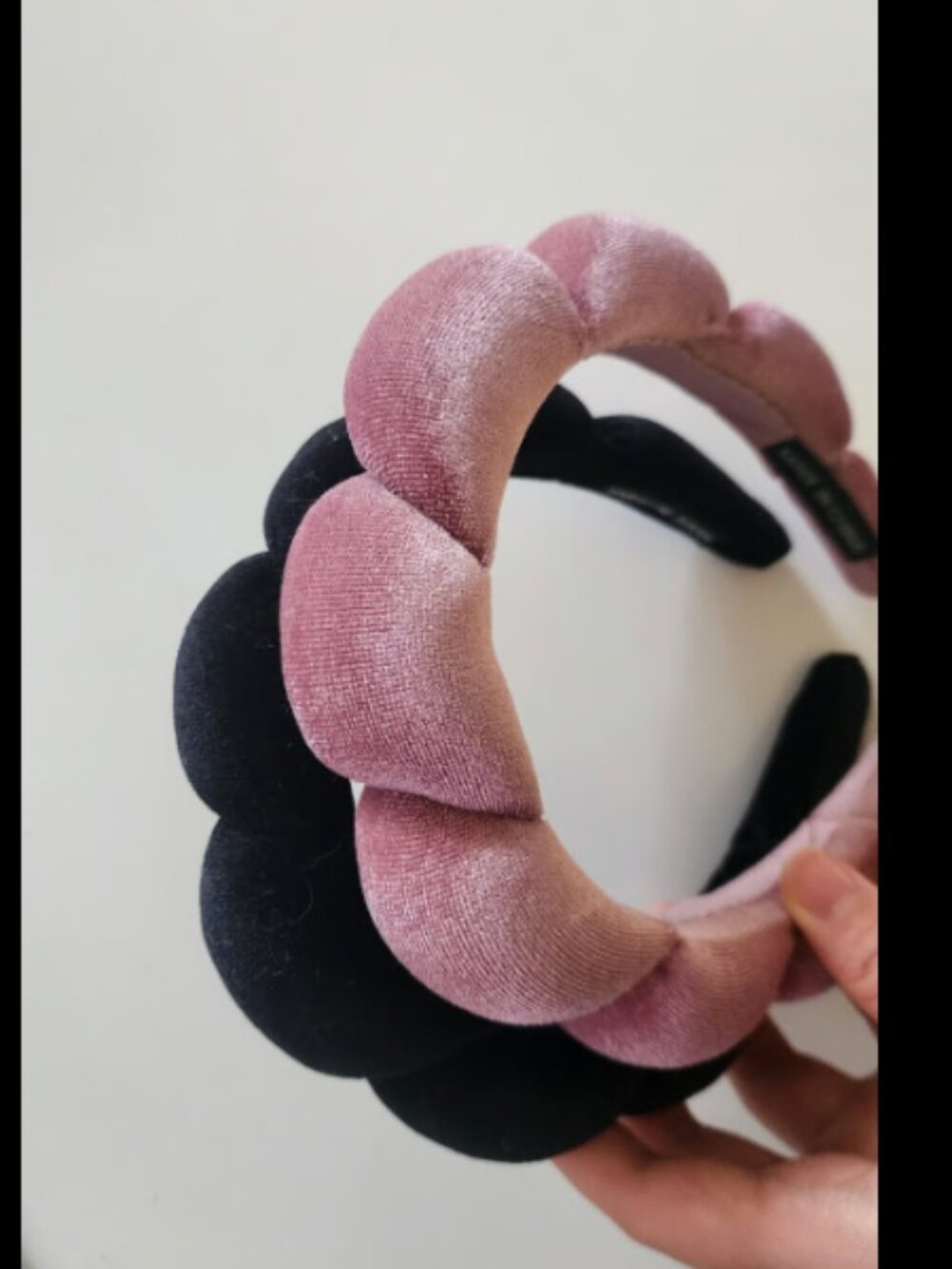 Pacsun Puffy Headband 2pc bundle (black and pink)